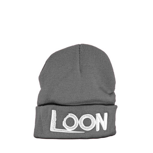 Grey "LOON" Beanie