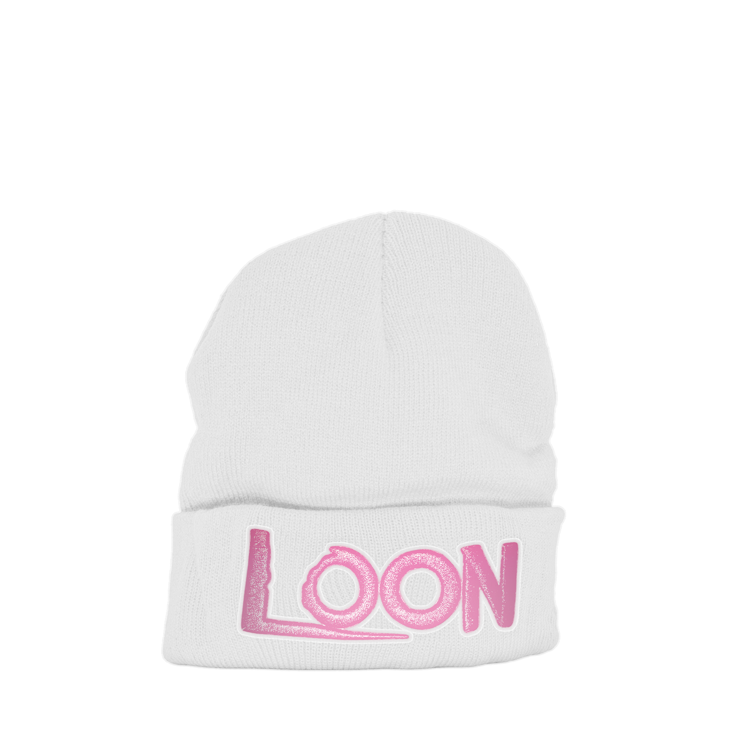 White "LOON" Beanie